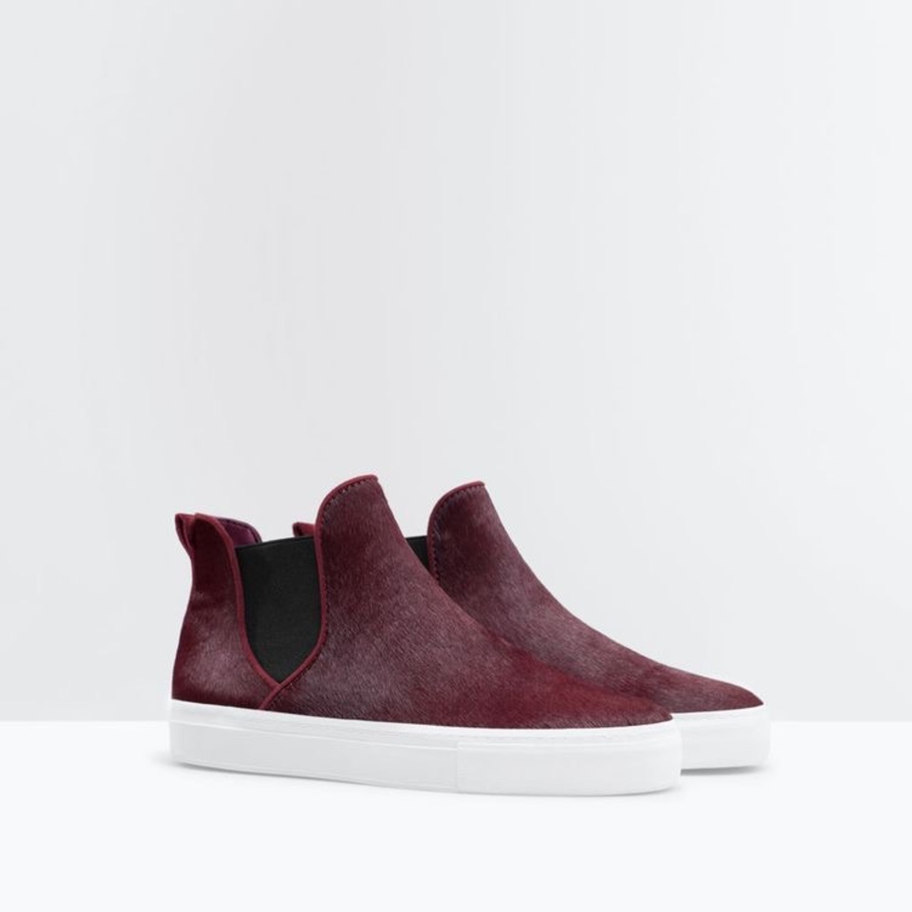 Zara Fur and Leather Ankle Boot - Picture 2 of 8